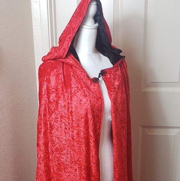 Velour reversible cape - Picture 3 of 8